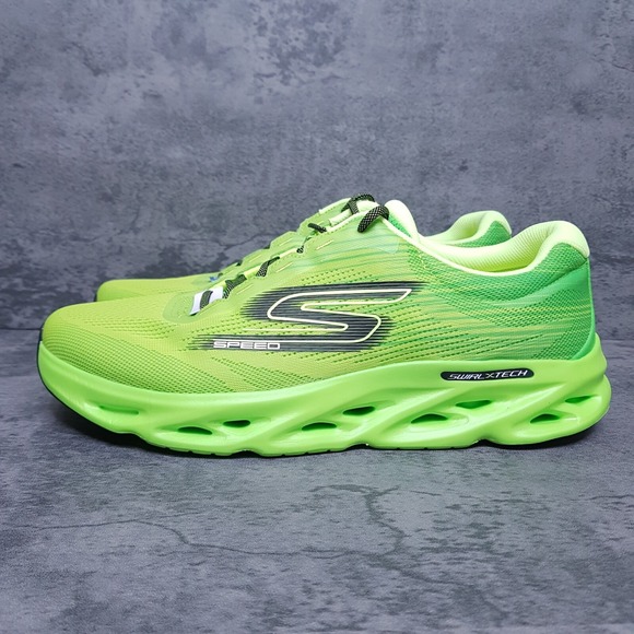 SKETCHERS Go Run Swirl Tech Speed Running shoes Mens 11.5 Lime‎ Green main image 5
